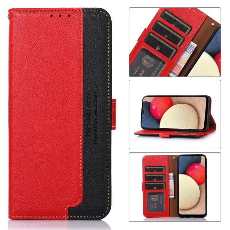 KHAZNEH Custodia per telefono RFID in pelle con texture Litchi, For Nokia X30 5G, For Samsung Galaxy A54 5G