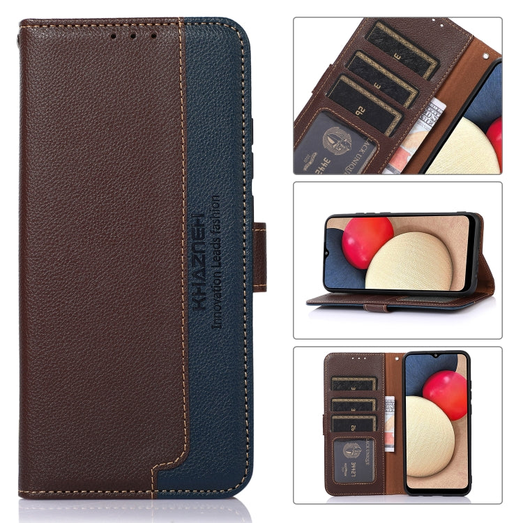 KHAZNEH Custodia per telefono RFID in pelle con texture Litchi, For Nokia X30 5G, For Samsung Galaxy A54 5G