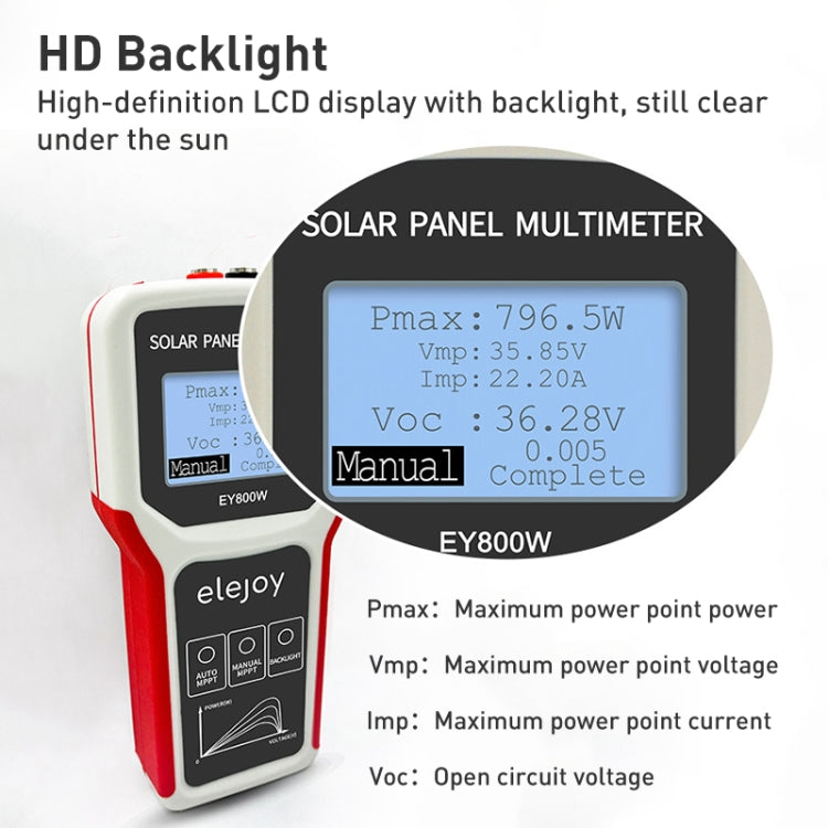 EY800W 800W Solar Panel Power Supply Multimeter