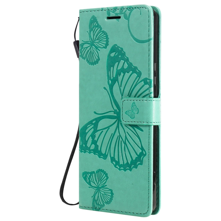 Custodia in pelle a ribalta orizzontale con motivo a rilievo farfalle 3D con supporto e slot per schede, portafoglio e cordino, For Sony Xperia 1 II, For Xiaomi Mi 10 5G / Mi 10 Pro 5G