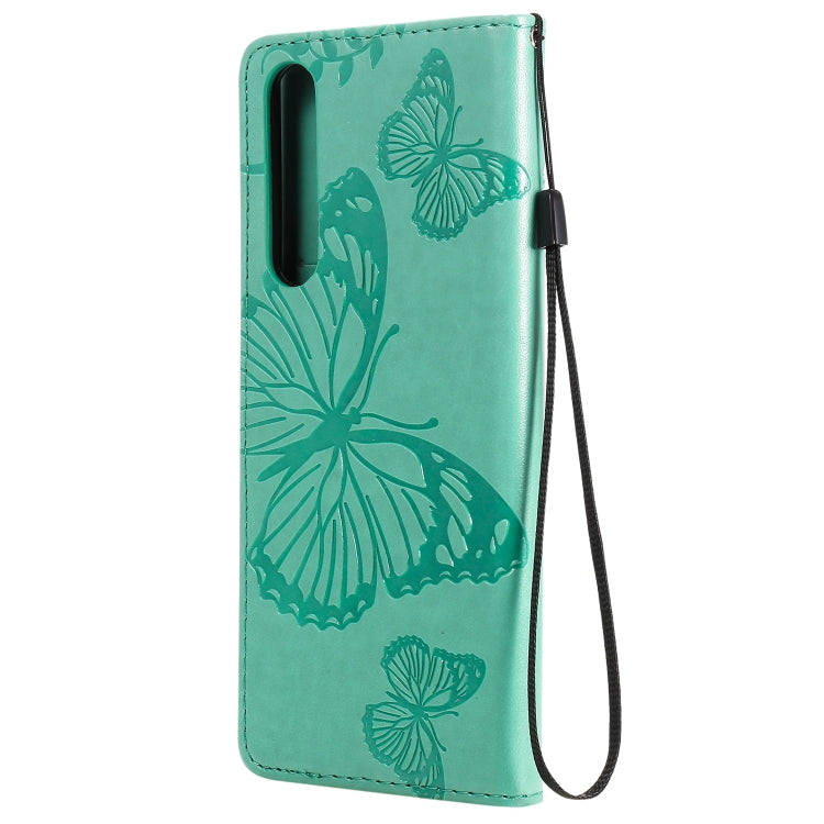 Custodia in pelle a ribalta orizzontale con motivo a rilievo farfalle 3D con supporto e slot per schede, portafoglio e cordino, For Sony Xperia 1 II, For Xiaomi Mi 10 5G / Mi 10 Pro 5G