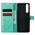 Custodia in pelle a ribalta orizzontale con motivo a rilievo farfalle 3D con supporto e slot per schede, portafoglio e cordino, For Sony Xperia 1 II, For Xiaomi Mi 10 5G / Mi 10 Pro 5G