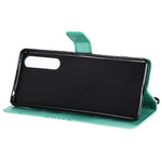 Custodia in pelle a ribalta orizzontale con motivo a rilievo farfalle 3D con supporto e slot per schede, portafoglio e cordino, For Sony Xperia 1 II, For Xiaomi Mi 10 5G / Mi 10 Pro 5G