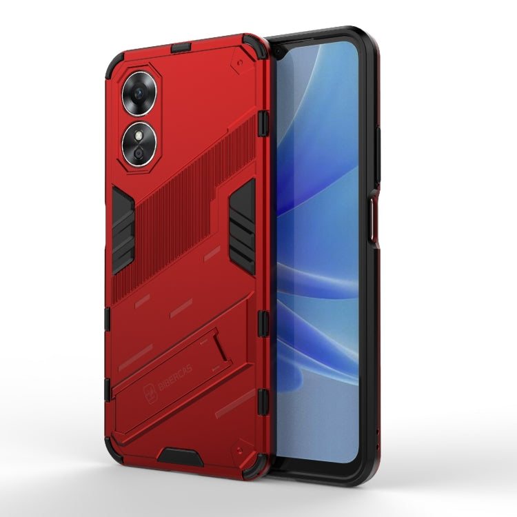 Punk Armor 2 in 1 PC + Custodia per telefono antiurto in TPU con supporto, For OPPO A17 4G Global