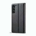 LC.IMEEKE Custodia per telefono in pelle con vibrazione orizzontale PU + TPU in fibra di carbonio, For Samsung Galaxy S23 5G, For Samsung Galaxy S23+ 5G, For Samsung Galaxy S23 Ultra 5G