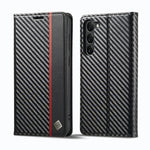 LC.IMEEKE Custodia per telefono in pelle con vibrazione orizzontale PU + TPU in fibra di carbonio, For Samsung Galaxy S23 5G, For Samsung Galaxy S23+ 5G, For Samsung Galaxy S23 Ultra 5G