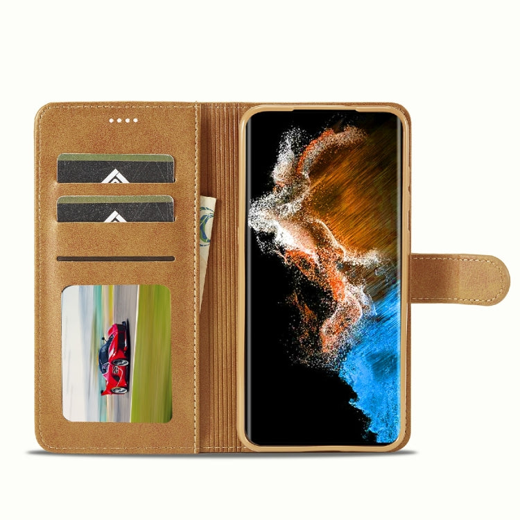 LC.IMEEKE Custodia per telefono in pelle a vibrazione orizzontale con struttura in vitello, For Samsung Galaxy S23 5G, For Samsung Galaxy S23+ 5G, For Samsung Galaxy S23 Ultra 5G