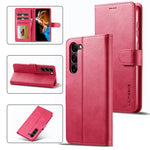 LC.IMEEKE Custodia per telefono in pelle a vibrazione orizzontale con struttura in vitello, For Samsung Galaxy S23 5G, For Samsung Galaxy S23+ 5G, For Samsung Galaxy S23 Ultra 5G