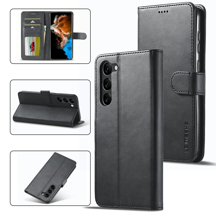 LC.IMEEKE Custodia per telefono in pelle a vibrazione orizzontale con struttura in vitello, For Samsung Galaxy S23 5G, For Samsung Galaxy S23+ 5G, For Samsung Galaxy S23 Ultra 5G