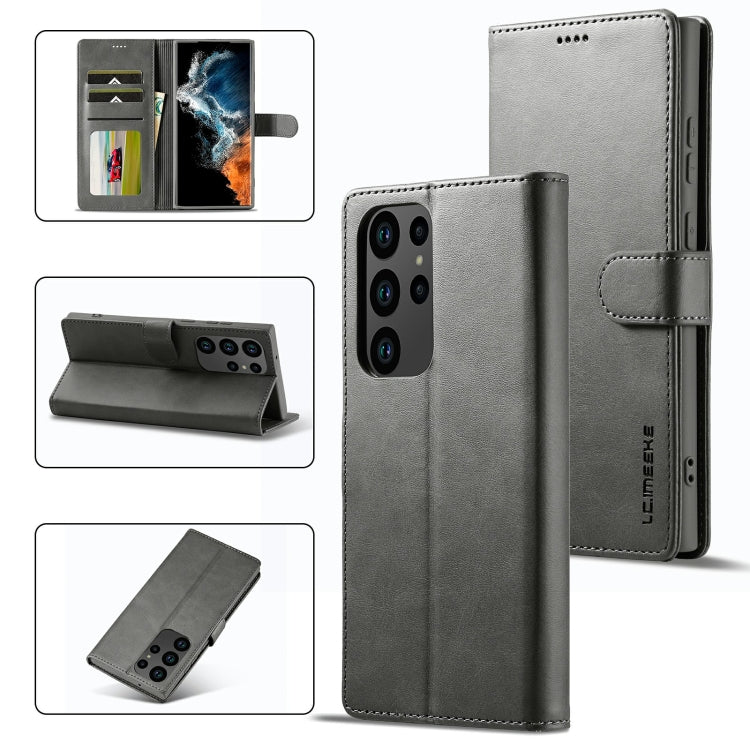 LC.IMEEKE Custodia per telefono in pelle a vibrazione orizzontale con struttura in vitello, For Samsung Galaxy S23 5G, For Samsung Galaxy S23+ 5G, For Samsung Galaxy S23 Ultra 5G