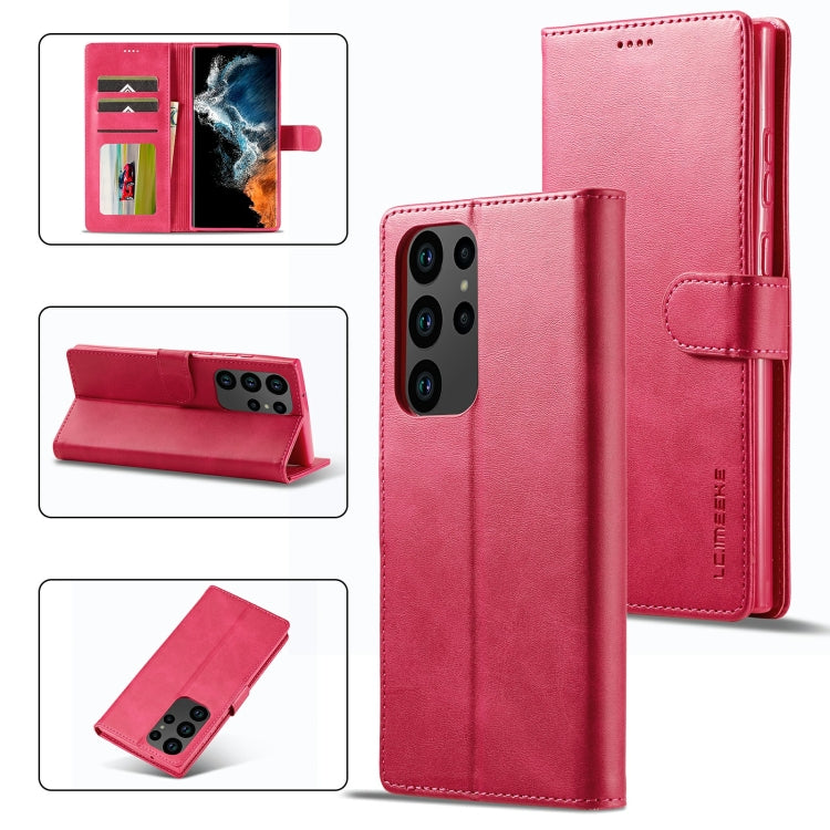 LC.IMEEKE Custodia per telefono in pelle a vibrazione orizzontale con struttura in vitello, For Samsung Galaxy S23 5G, For Samsung Galaxy S23+ 5G, For Samsung Galaxy S23 Ultra 5G