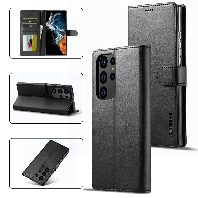 LC.IMEEKE Custodia per telefono in pelle a vibrazione orizzontale con struttura in vitello, For Samsung Galaxy S23 5G, For Samsung Galaxy S23+ 5G, For Samsung Galaxy S23 Ultra 5G