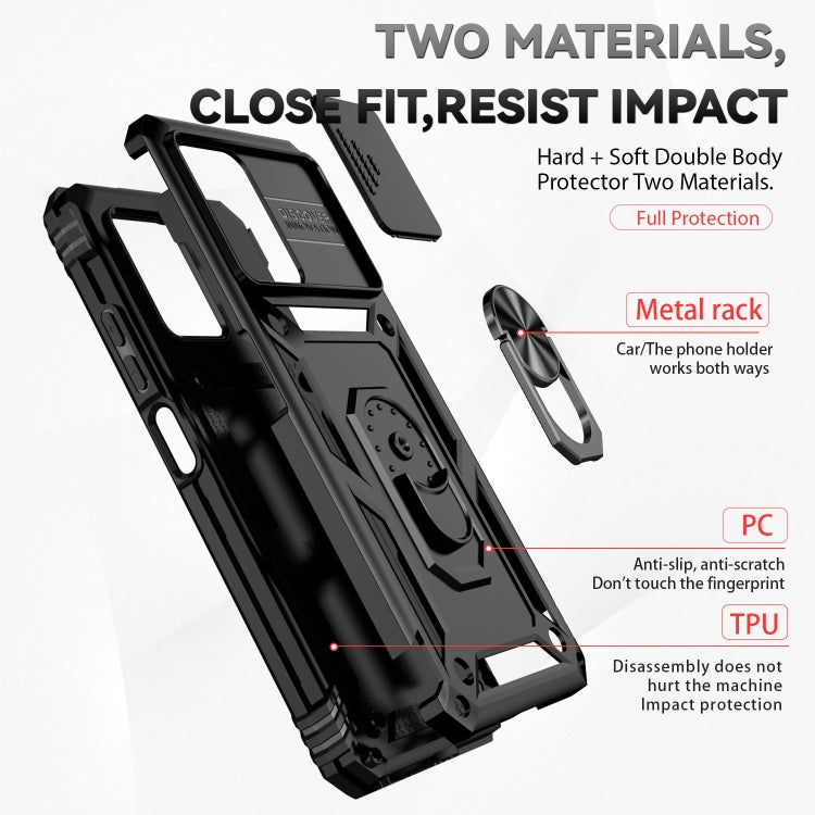 Custodia per telefono con supporto per camshield scorrevole, For Xiaomi Redmi Note 11T Pro, For Xiaomi 12T/12T Pro/Redmi K50 Ultra, For Motorola Moto G52/G82