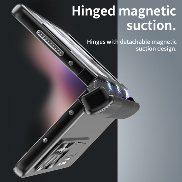 Custodia per telefono pieghevole con cerniera ondulata galvanica, For Samsung Galaxy Z Fold3 5G, For Samsung Galaxy Z Fold4
