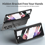 Custodia per telefono pieghevole con cerniera ondulata galvanica, For Samsung Galaxy Z Fold3 5G, For Samsung Galaxy Z Fold4