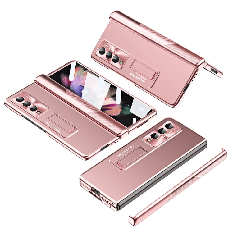 Custodia per telefono pieghevole con cerniera ondulata galvanica, For Samsung Galaxy Z Fold3 5G, For Samsung Galaxy Z Fold4