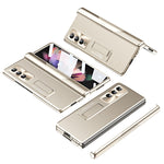 Custodia per telefono pieghevole con cerniera ondulata galvanica, For Samsung Galaxy Z Fold3 5G, For Samsung Galaxy Z Fold4