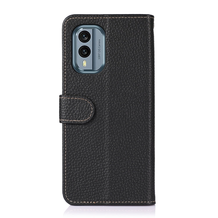 KHAZNEH Litchi Custodia per telefono in vera pelle, For Nokia X30 5G