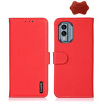 KHAZNEH Litchi Custodia per telefono in vera pelle, For Nokia X30 5G