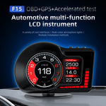 Strumento LCD ad alta definizione F15 per auto OBD+GPS HUD Head-up Display, F15
