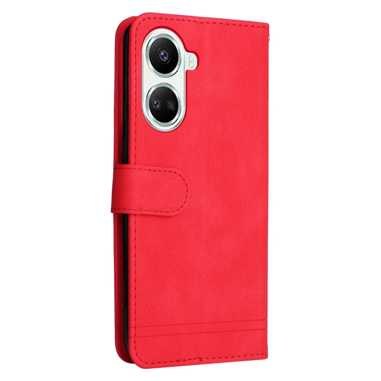 Custodia per telefono in pelle con bottone in metallo con albero della vita Skin Feel, For Huawei nova 10 SE, For Huawei nova 10, For Huawei nova 10 Pro, For OPPO A58 5G