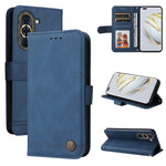 Custodia per telefono in pelle con bottone in metallo con albero della vita Skin Feel, For Huawei nova 10 SE, For Huawei nova 10, For Huawei nova 10 Pro, For OPPO A58 5G