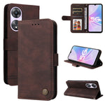 Custodia per telefono in pelle con bottone in metallo con albero della vita Skin Feel, For Huawei nova 10 SE, For Huawei nova 10, For Huawei nova 10 Pro, For OPPO A58 5G