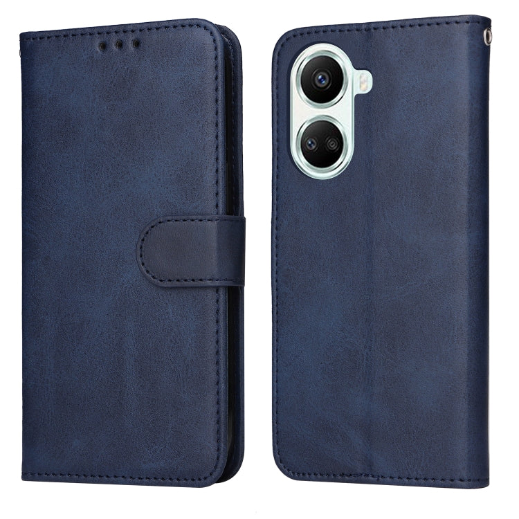 Custodia per telefono in pelle a conchiglia con struttura in vitello classico, For Huawei nova 10 SE, For Huawei nova 10, For Huawei nova 10 Pro, For OPPO A58 5G