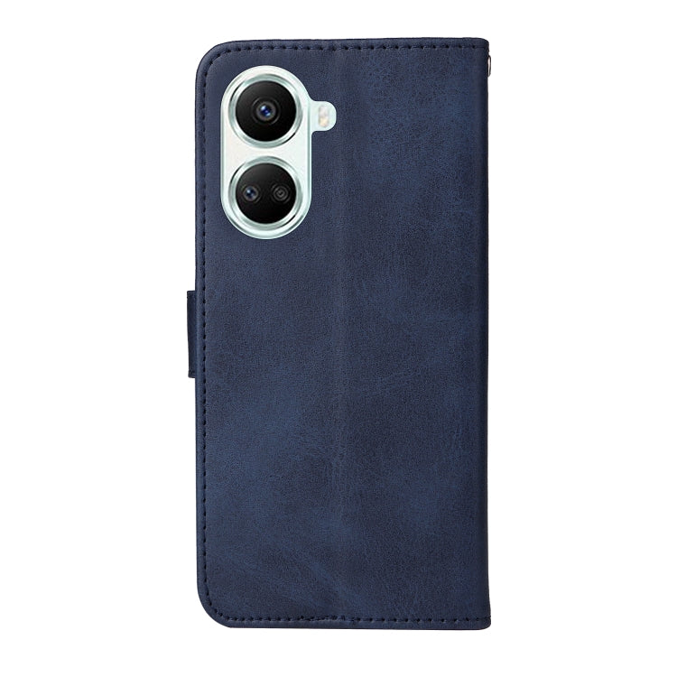 Custodia per telefono in pelle a conchiglia con struttura in vitello classico, For Huawei nova 10 SE, For Huawei nova 10, For Huawei nova 10 Pro, For OPPO A58 5G