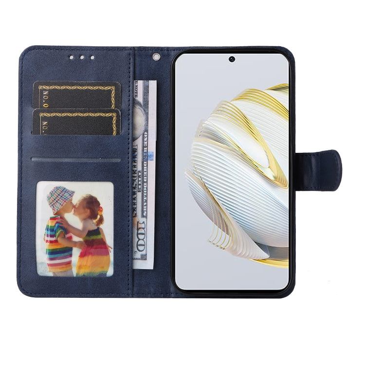 Custodia per telefono in pelle a conchiglia con struttura in vitello classico, For Huawei nova 10 SE, For Huawei nova 10, For Huawei nova 10 Pro, For OPPO A58 5G