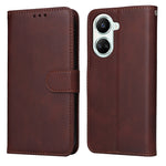 Custodia per telefono in pelle a conchiglia con struttura in vitello classico, For Huawei nova 10 SE, For Huawei nova 10, For Huawei nova 10 Pro, For OPPO A58 5G