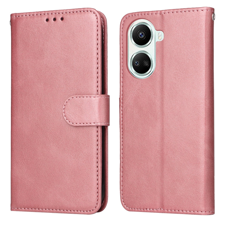 Custodia per telefono in pelle a conchiglia con struttura in vitello classico, For Huawei nova 10 SE, For Huawei nova 10, For Huawei nova 10 Pro, For OPPO A58 5G