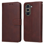 Custodia per telefono in pelle a conchiglia con struttura in vitello classico, For Huawei nova 10 SE, For Huawei nova 10, For Huawei nova 10 Pro, For OPPO A58 5G