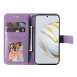 Custodia per telefono in pelle goffrata con fiori a 7 petali, For Huawei nova 10 SE, For Huawei nova 10, For Huawei nova 10 Pro, For OPPO A58 5G