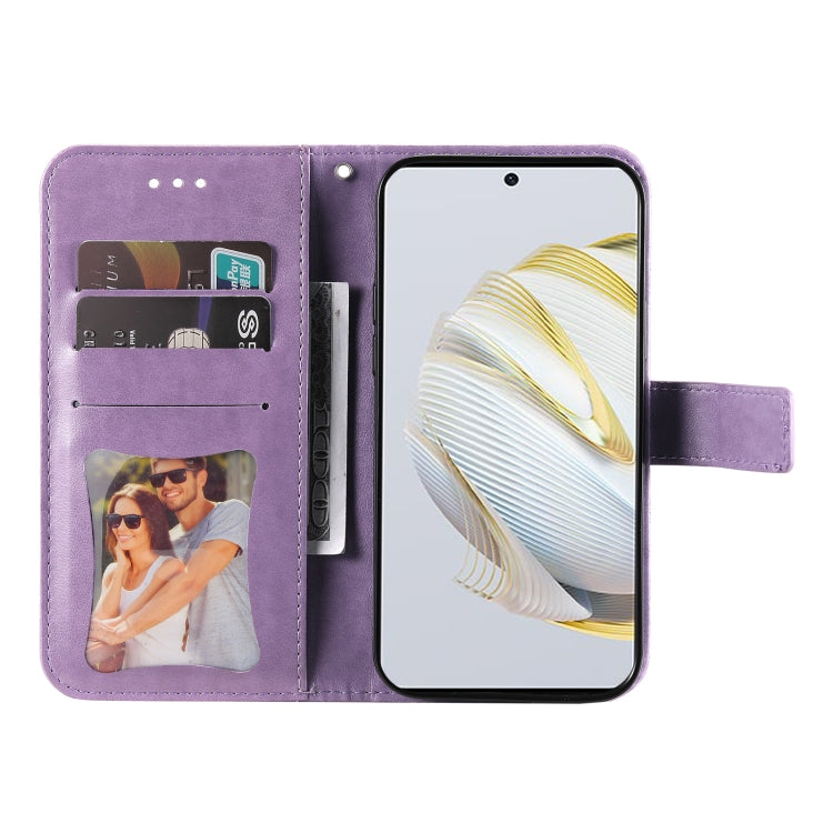 Custodia per telefono in pelle goffrata con fiori a 7 petali, For Huawei nova 10 SE, For Huawei nova 10, For Huawei nova 10 Pro, For OPPO A58 5G