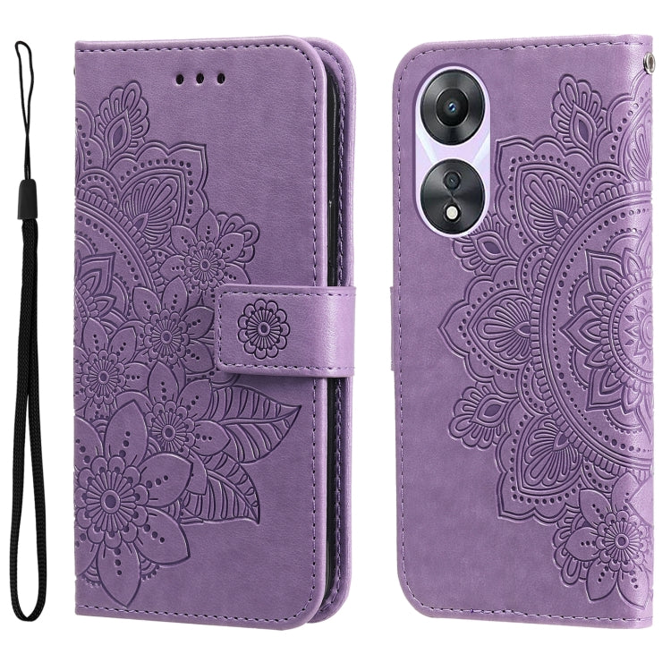 Custodia per telefono in pelle goffrata con fiori a 7 petali, For Huawei nova 10 SE, For Huawei nova 10, For Huawei nova 10 Pro, For OPPO A58 5G