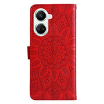 Custodia per telefono in pelle di girasole goffrata, For Huawei nova 10 SE, For Huawei nova 10, For Huawei nova 10 Pro, For OPPO A58 5G