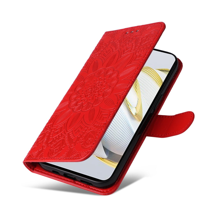 Custodia per telefono in pelle di girasole goffrata, For Huawei nova 10 SE, For Huawei nova 10, For Huawei nova 10 Pro, For OPPO A58 5G