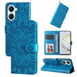 Custodia per telefono in pelle di girasole goffrata, For Huawei nova 10 SE, For Huawei nova 10, For Huawei nova 10 Pro, For OPPO A58 5G