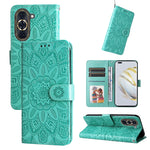 Custodia per telefono in pelle di girasole goffrata, For Huawei nova 10 SE, For Huawei nova 10, For Huawei nova 10 Pro, For OPPO A58 5G