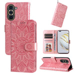 Custodia per telefono in pelle di girasole goffrata, For Huawei nova 10 SE, For Huawei nova 10, For Huawei nova 10 Pro, For OPPO A58 5G
