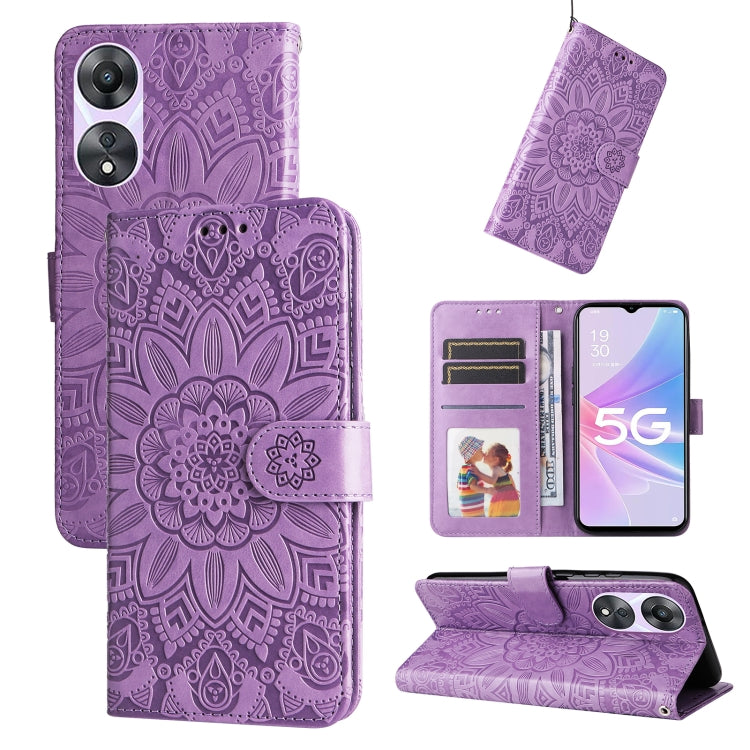 Custodia per telefono in pelle di girasole goffrata, For Huawei nova 10 SE, For Huawei nova 10, For Huawei nova 10 Pro, For OPPO A58 5G