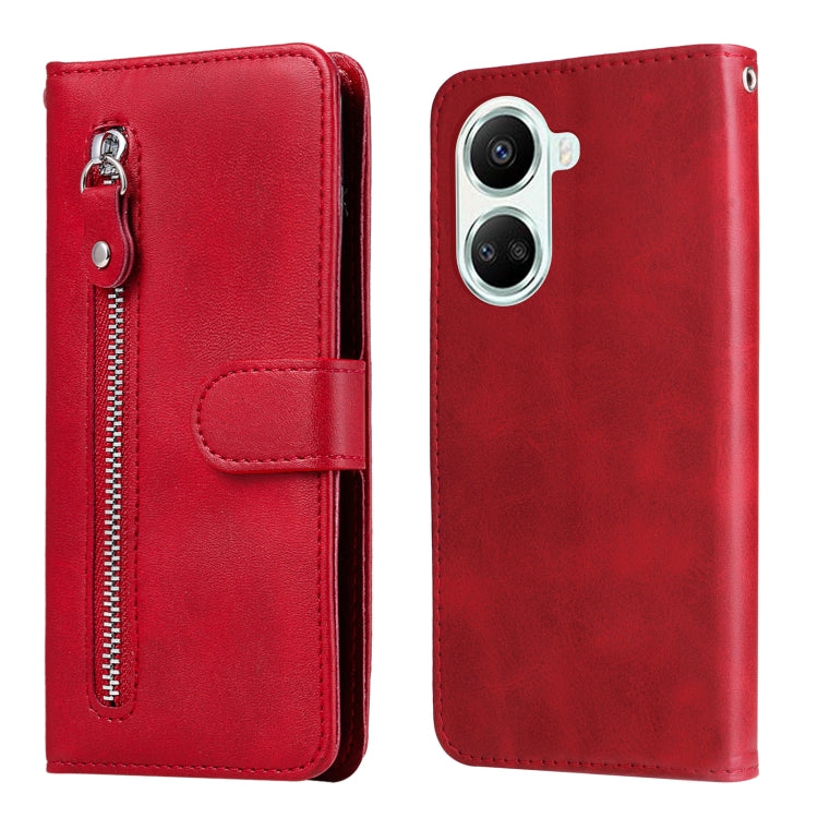 Custodia per telefono in pelle con cerniera in vitello, For Huawei nova 10 SE, For Huawei nova 10, For Huawei nova 10 Pro, For OPPO A58 5G