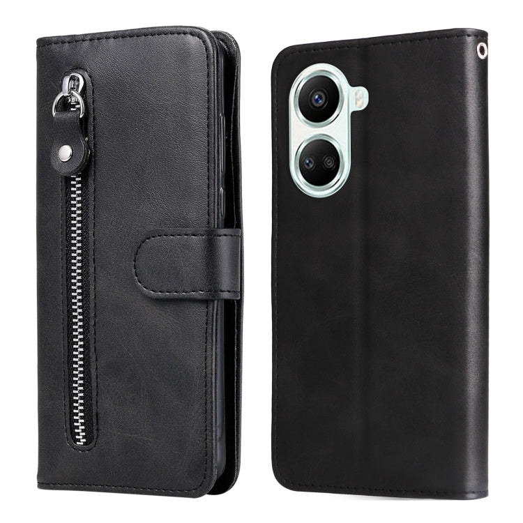Custodia per telefono in pelle con cerniera in vitello, For Huawei nova 10 SE, For Huawei nova 10, For Huawei nova 10 Pro, For OPPO A58 5G