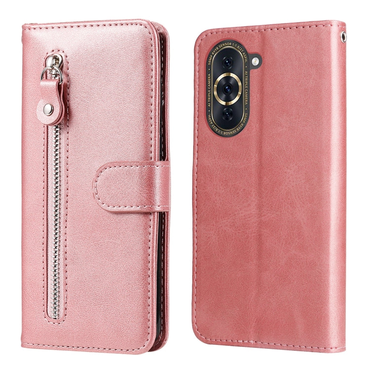 Custodia per telefono in pelle con cerniera in vitello, For Huawei nova 10 SE, For Huawei nova 10, For Huawei nova 10 Pro, For OPPO A58 5G