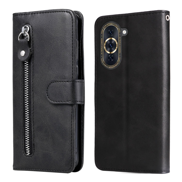 Custodia per telefono in pelle con cerniera in vitello, For Huawei nova 10 SE, For Huawei nova 10, For Huawei nova 10 Pro, For OPPO A58 5G