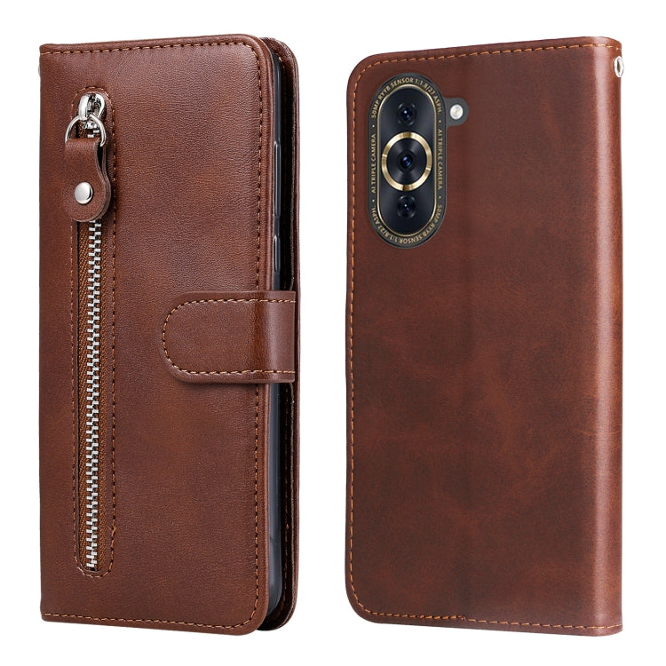 Custodia per telefono in pelle con cerniera in vitello, For Huawei nova 10 SE, For Huawei nova 10, For Huawei nova 10 Pro, For OPPO A58 5G