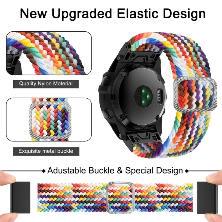 Cinturino elastico intrecciato in nylon regolabile, For Garmin Fenix 7X
