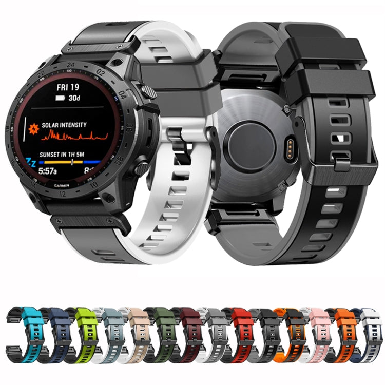 Cinturino in silicone bicolore a sgancio rapido da 26 mm, For Garmin Fenix 7X