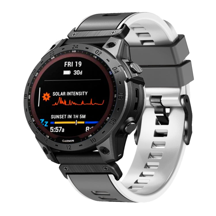 Cinturino in silicone bicolore a sgancio rapido da 22 mm, For Garmin Fenix 7